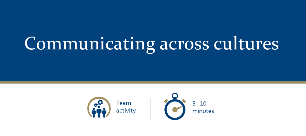 Communicating across cultures