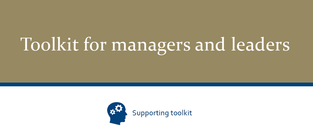 Toolkit for managers and leaders